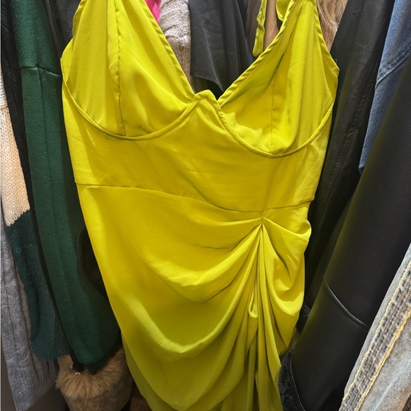 Green Draped Dress - Picture 2 of 2